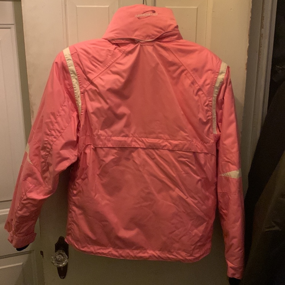 Brand New unused Obermeyer ski jacket Ladies 4 pink w/ white accents. No tags. - Picture 2 of 8